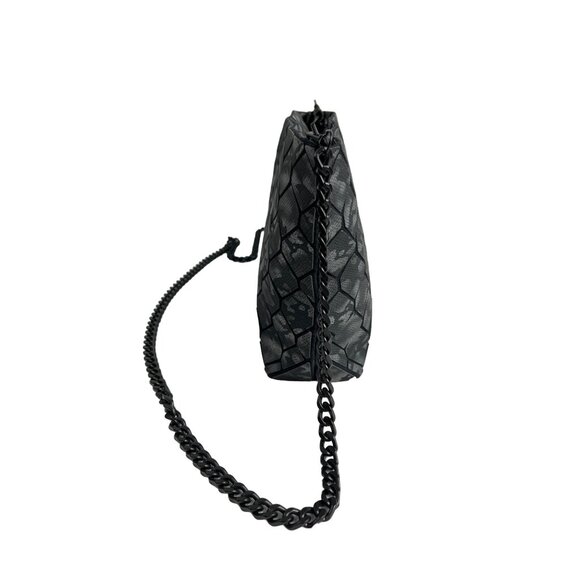 Patrizia Luca Women's Black Geo Tile & Chain Strap Shoulder Crossbody Bag Sz S - Picture 3 of 12